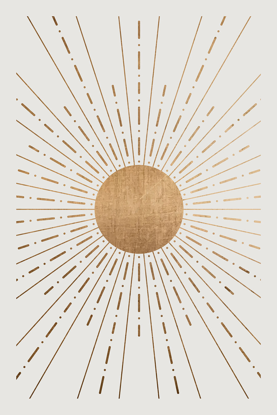 Sonne aus feinen Strahlen — ganzes Design