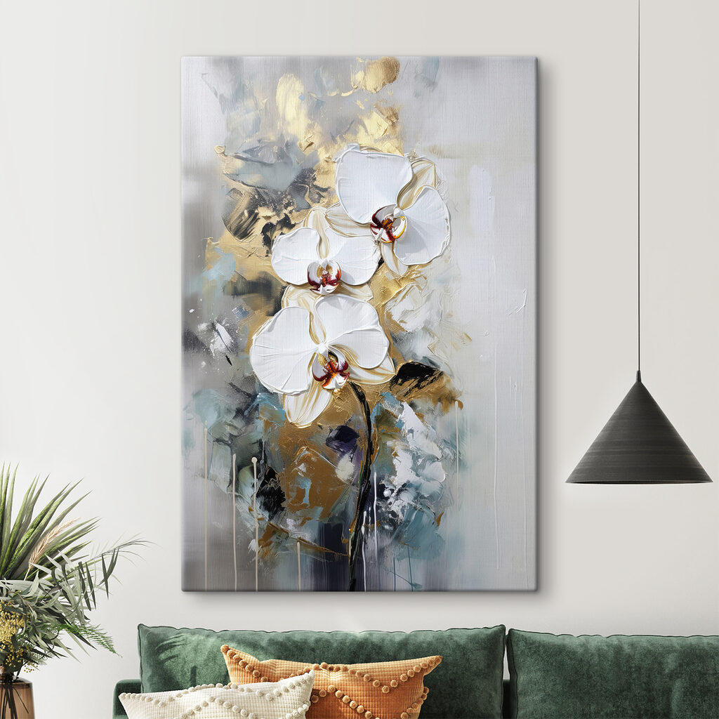 Orchideen zwischen grauen Strichen — Interieur 3