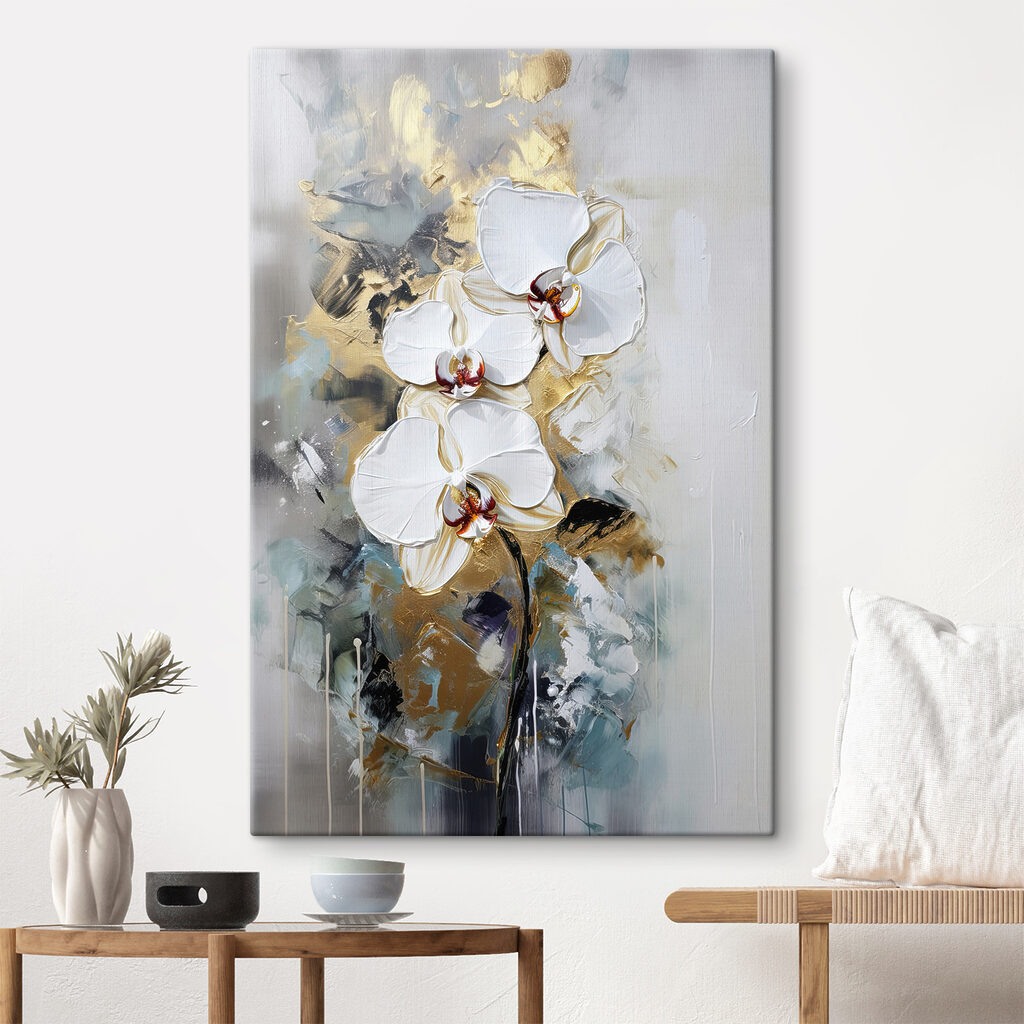 Orchideen zwischen grauen Strichen — Interieur 4