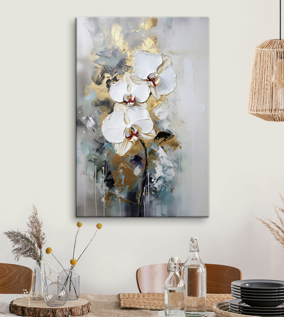 Orchideen zwischen grauen Strichen — Interieur 5