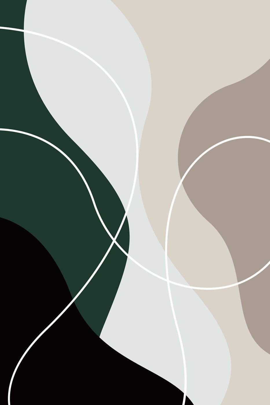 Formen und weiße Linien — ganzes Design