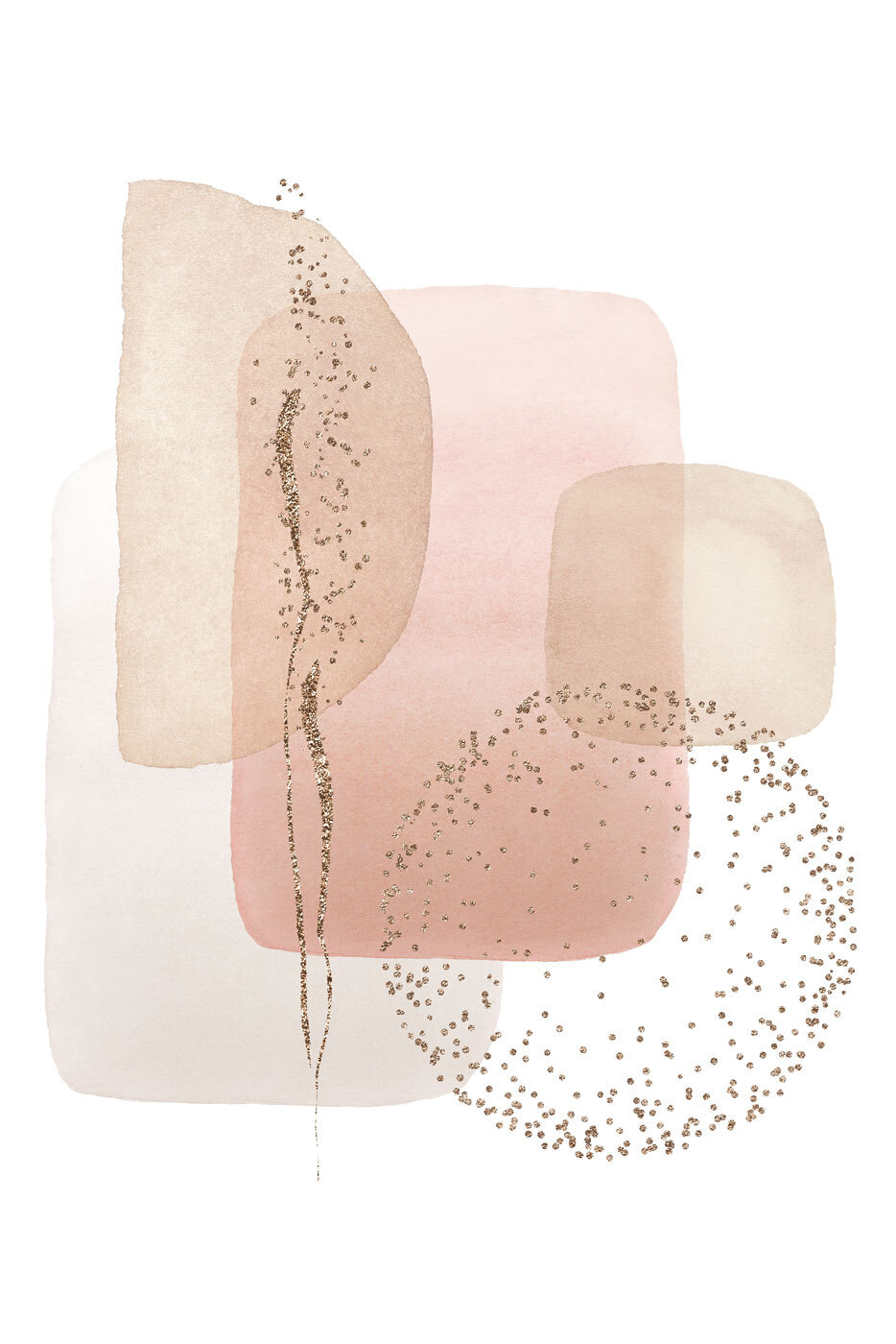 Rosa Flächen mit Pünktchen — ganzes Design
