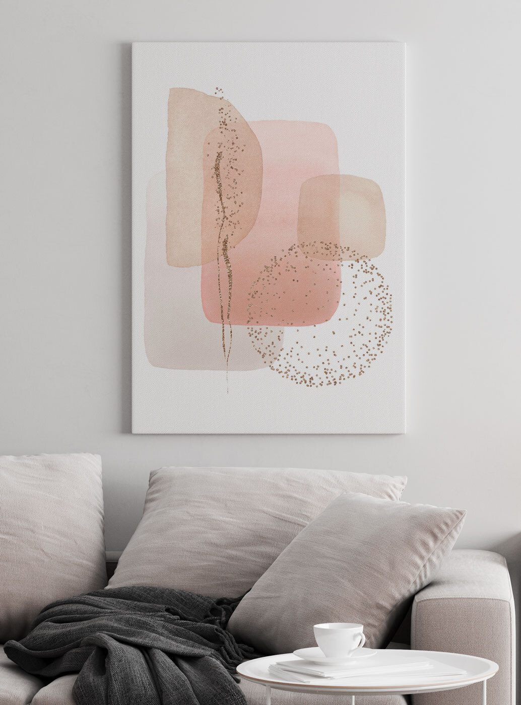 Rosa Flächen mit Pünktchen — Interieur 2