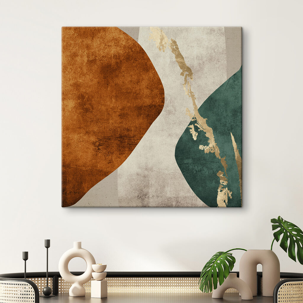 Gold zwischen zwei Flächen in einem Interieur