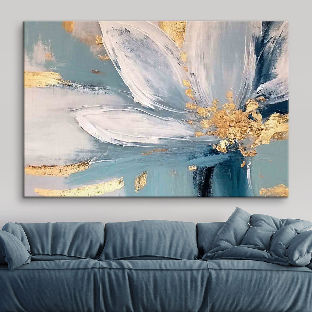 Weiße Blüte mit Gold — Interieur 1