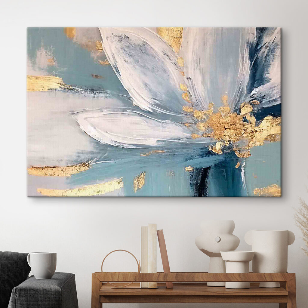 Weiße Blüte mit Gold — Interieur 2