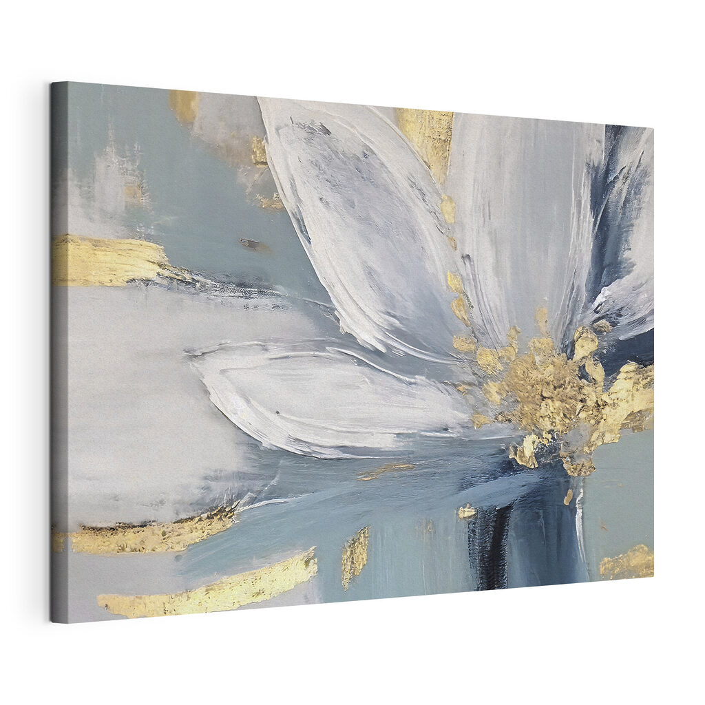 Weiße Blüte mit Gold — Produktansicht