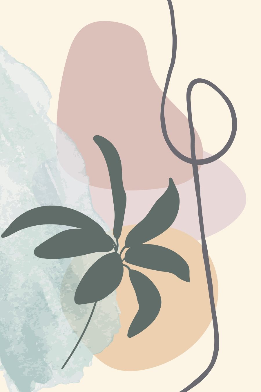 Pflanze mit Spirale — ganzes Design