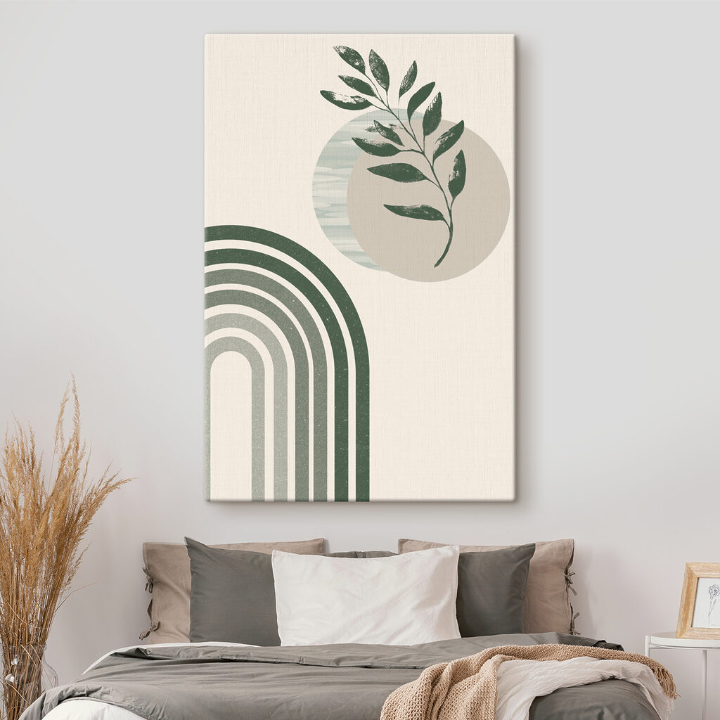 Grüner Zweig über Bögen — Interieur 2