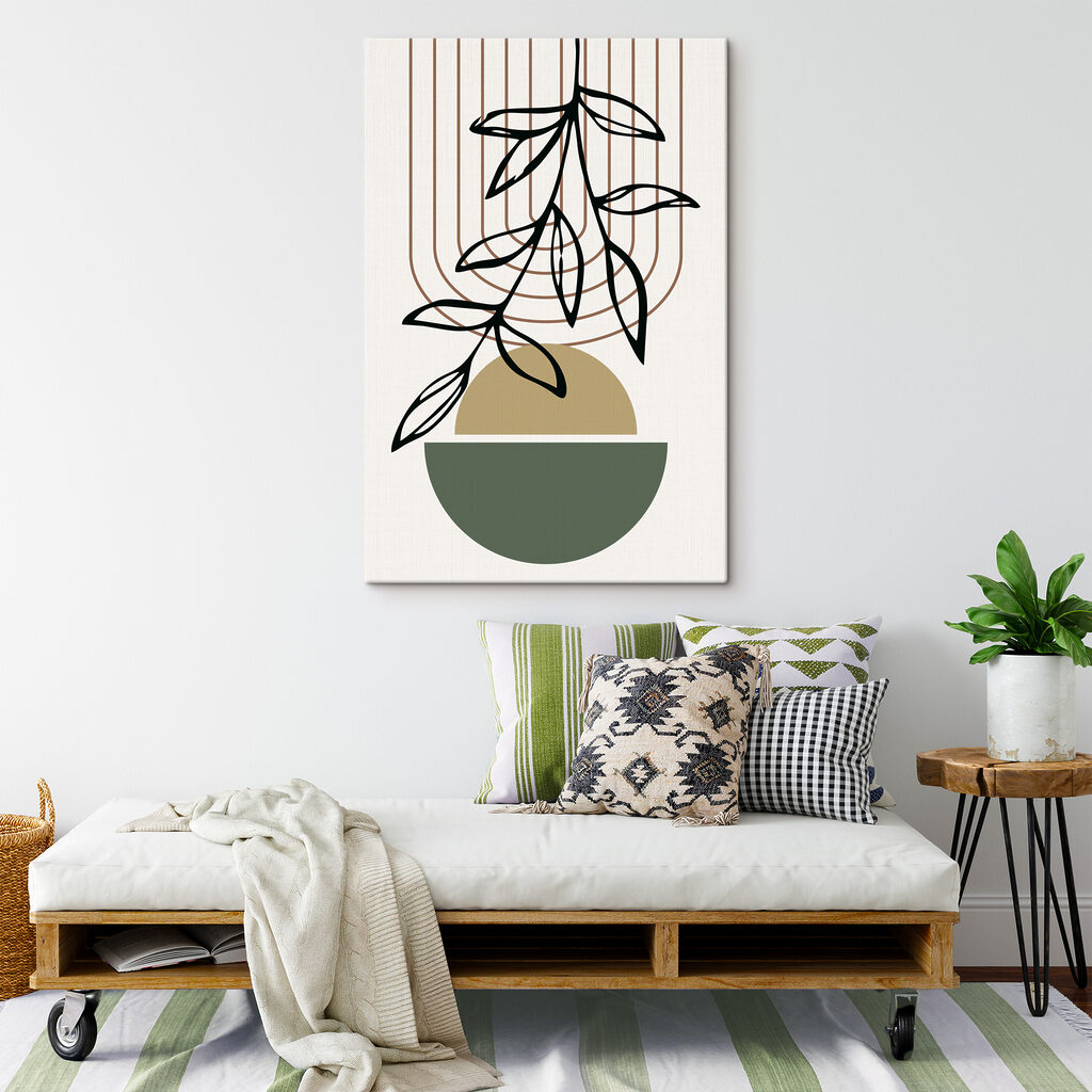 Hängendes Blatt über Rundungen — Interieur 5