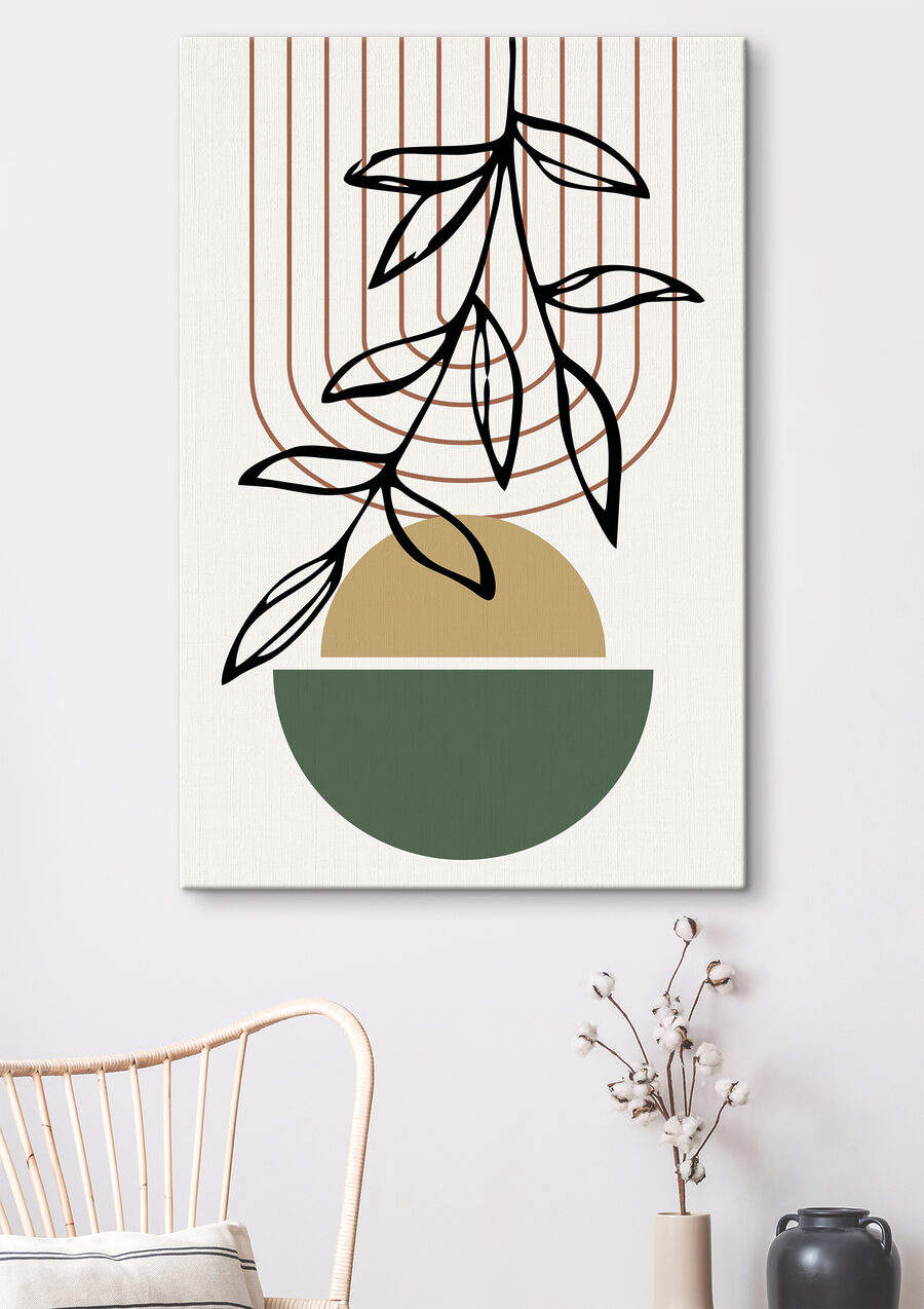 Hängendes Blatt über Rundungen — Interieur 2