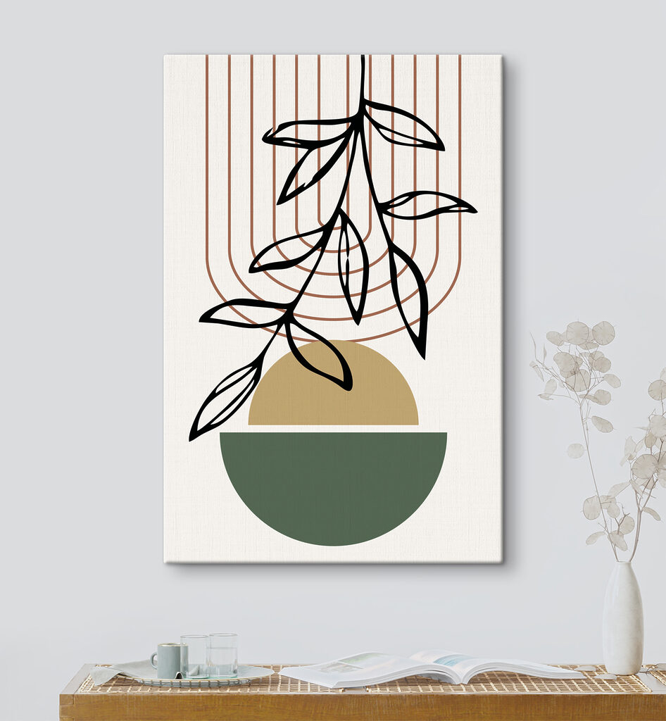 Hängendes Blatt über Rundungen — Interieur 3
