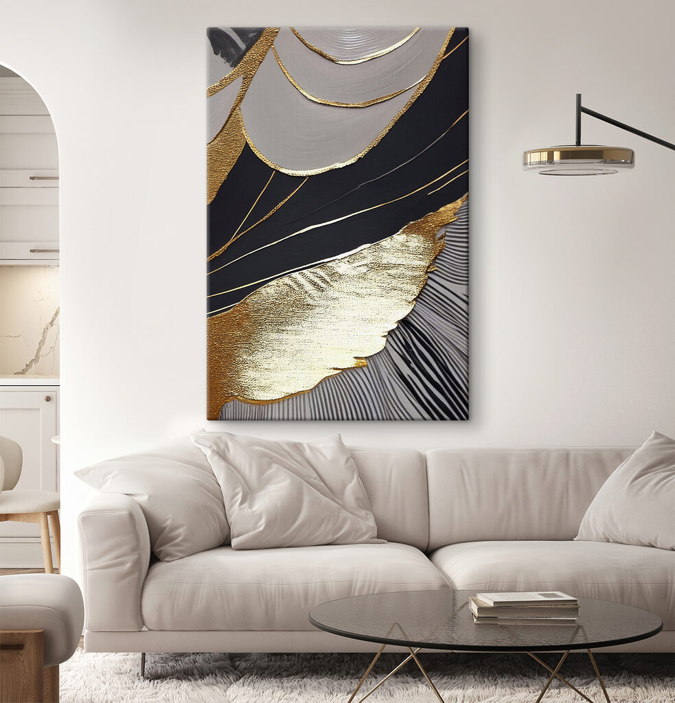 Gold entlang dunkler Falten — Interieur 2