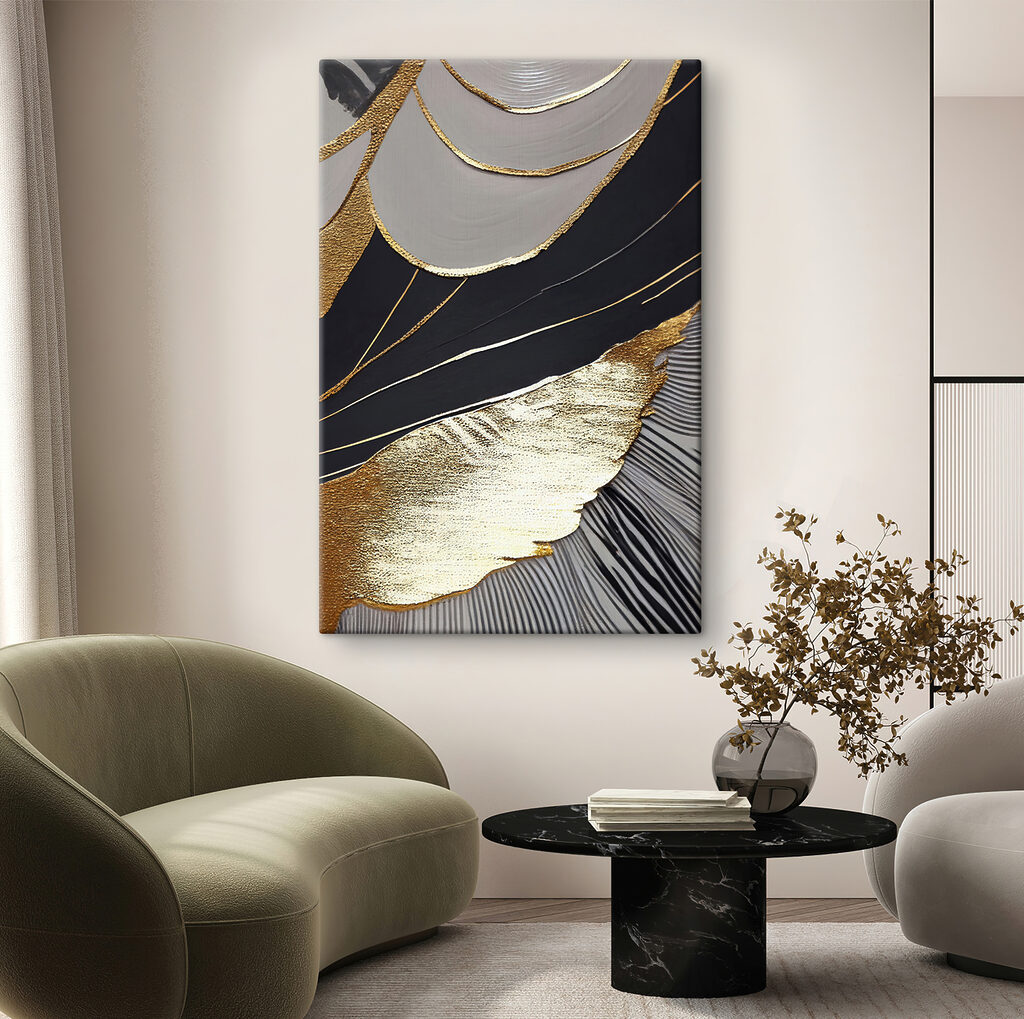 Gold entlang dunkler Falten — Interieur 1