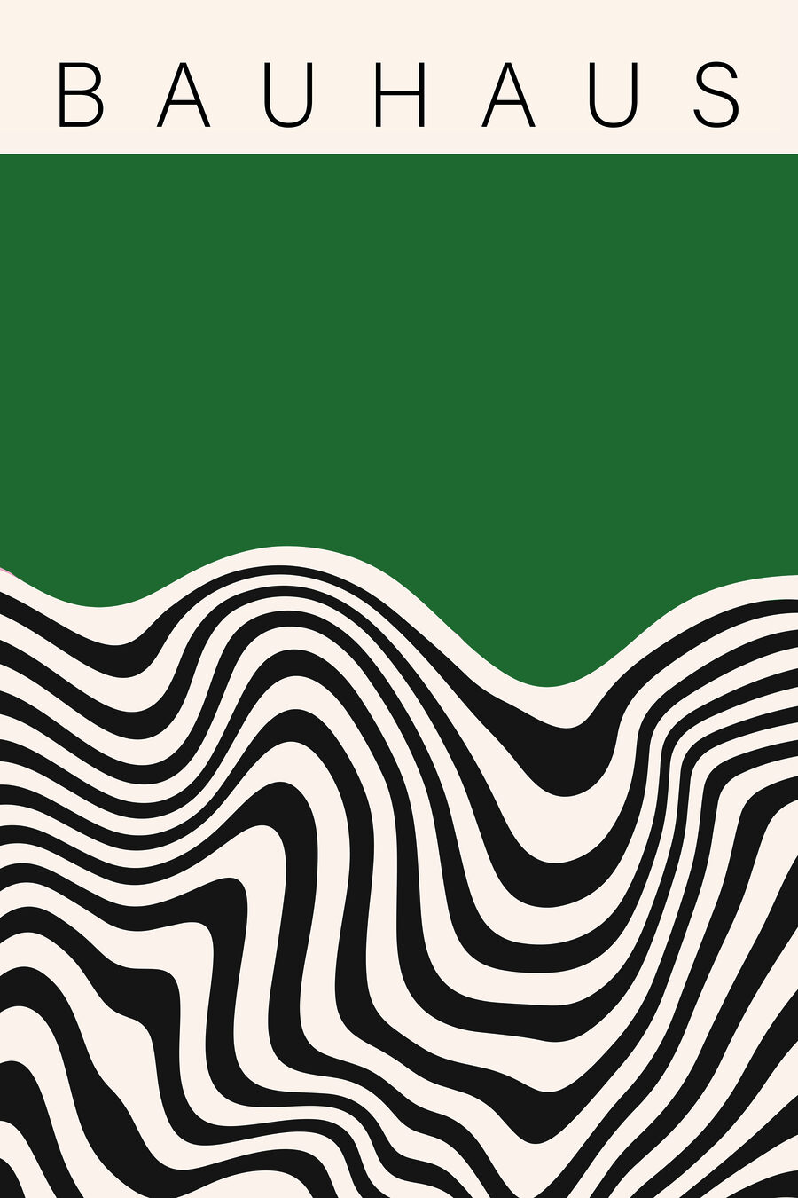 Schwarz-weiße Wellenlinien — ganzes Design