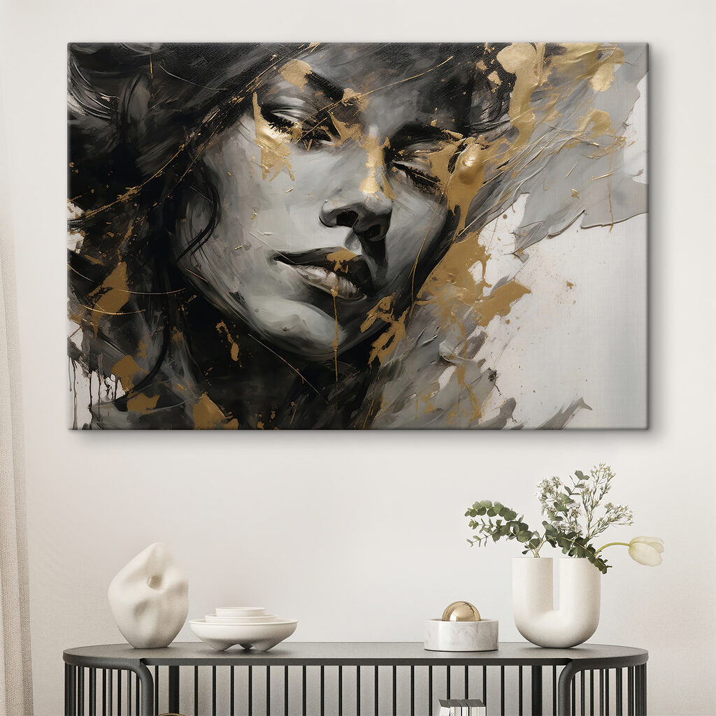Porträt in goldenen Strichen — Interieur 1