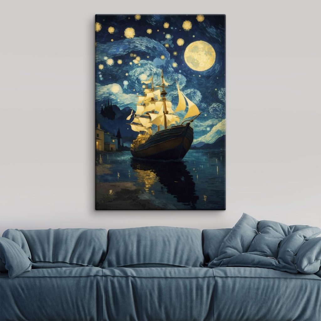 Segelschiff im Mondschein — Interieur 2