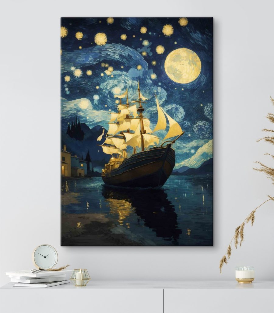 Segelschiff im Mondschein — Interieur 1