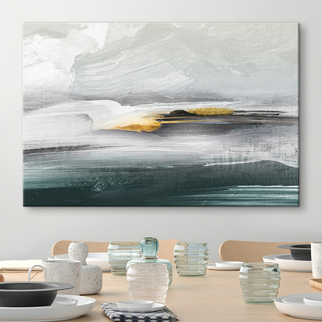 Horizont in breiten Strichen in einem Interieur
