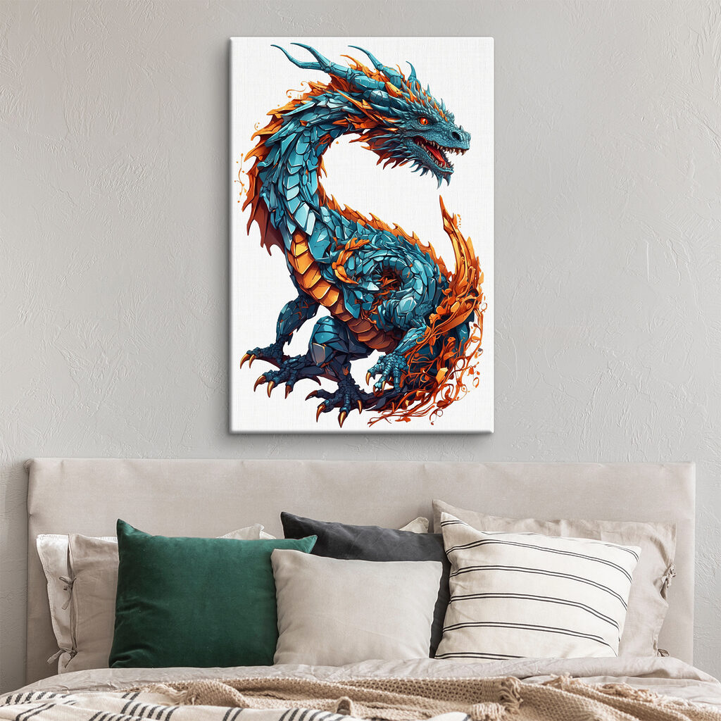 Drache in Blau-Orange — Interieur 2