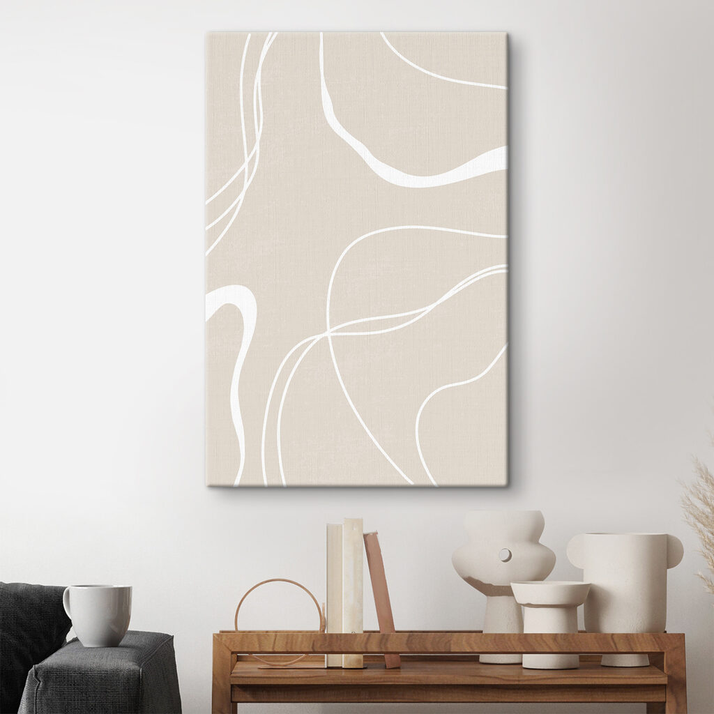 Weiße Linien auf Beige — Interieur 1