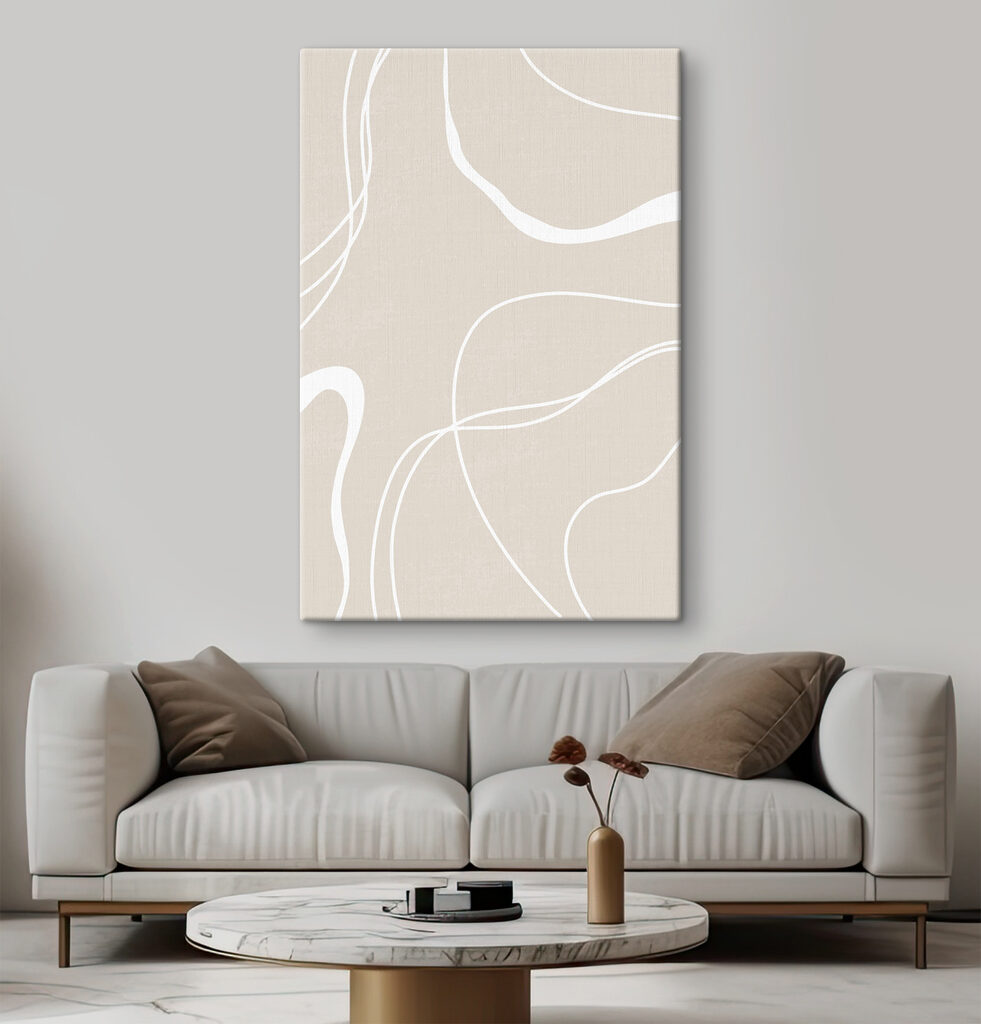 Weiße Linien auf Beige — Interieur 3