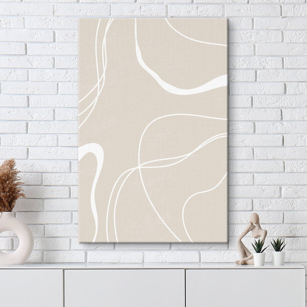 Weiße Linien auf Beige — Interieur 4