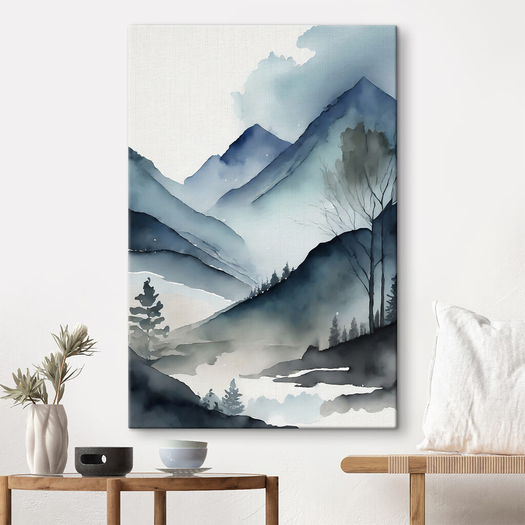 Nebelberge in Aquarell — Interieur 2
