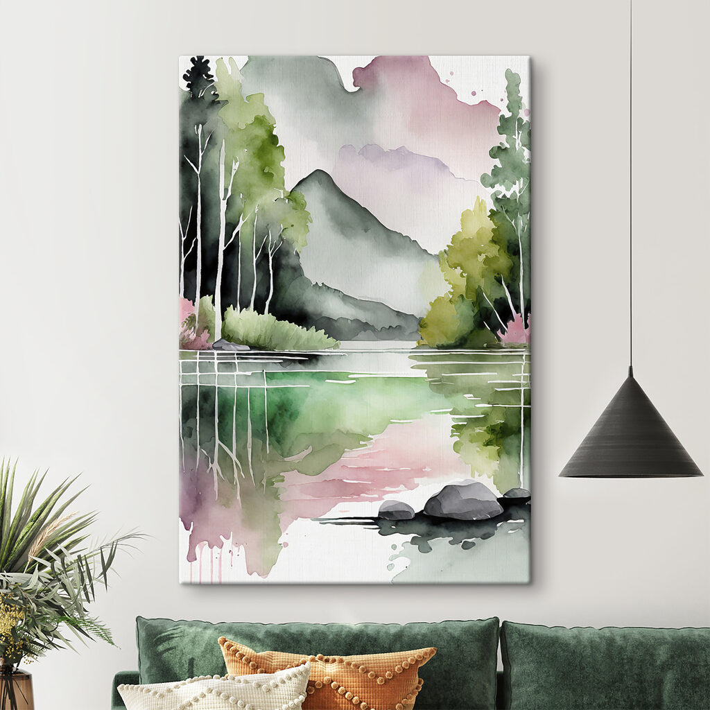 Bergsee in Aquarell — Interieur 1