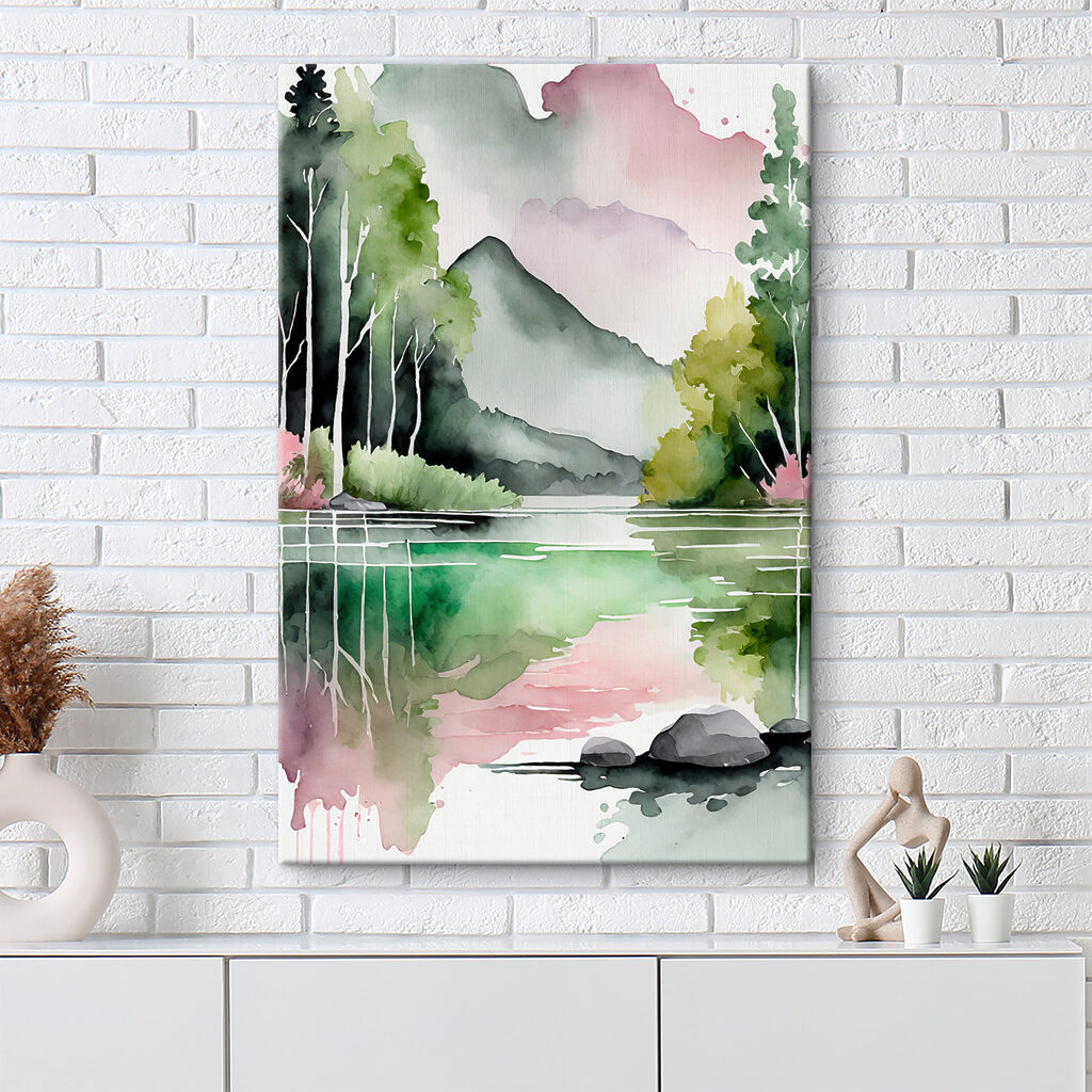 Bergsee in Aquarell — Interieur 2