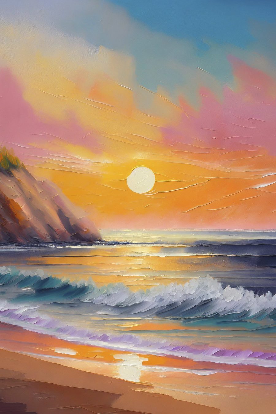 Warmes Licht am Strand — ganzes Design