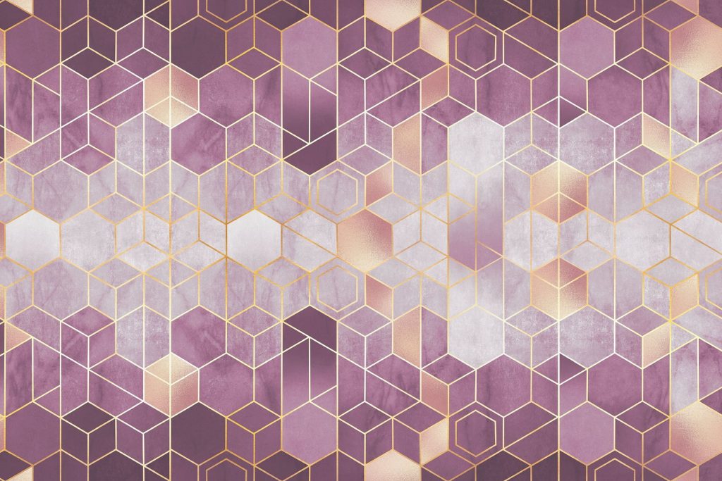 Sechsecke mit Tiefe — ganzes Design