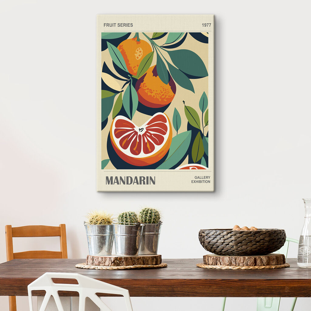 Mandarinen zwischen dunklen Blättern — Interieur 2