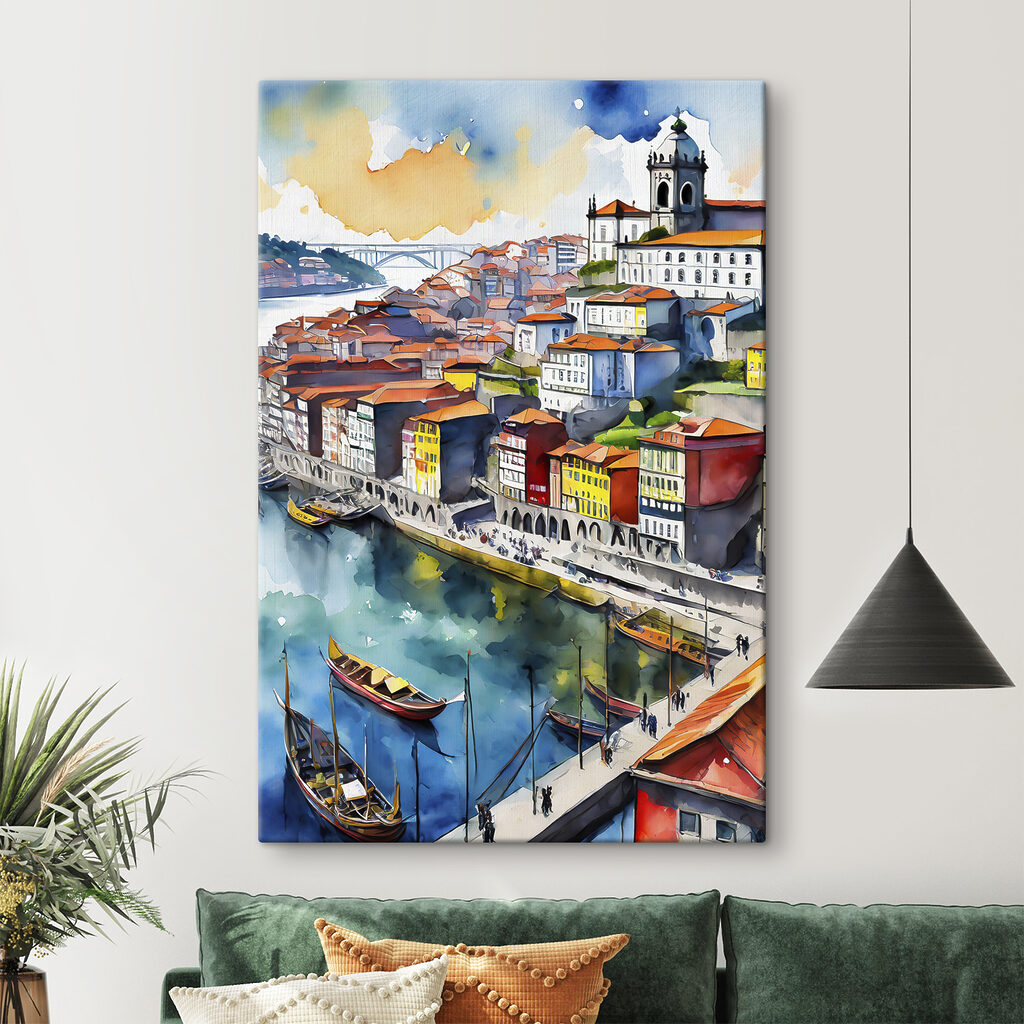 Flussstadt in Aquarell — Interieur 2