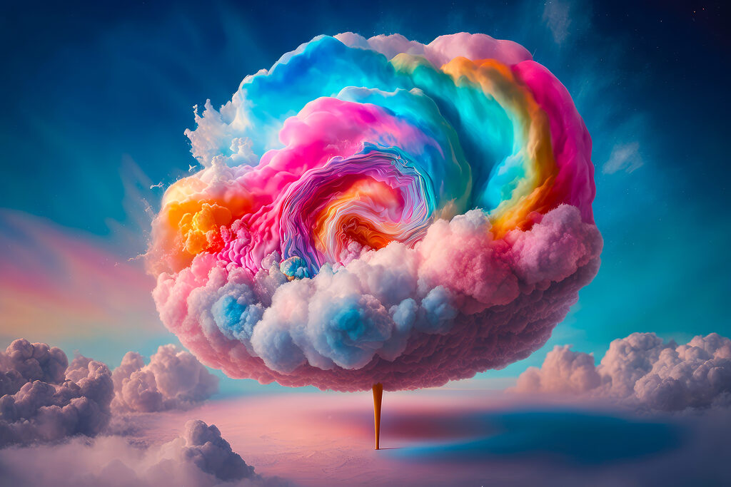 Wolke wie Zuckerwatte — ganzes Design