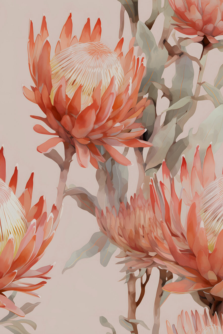 Lebendige Blüten — ganzes Design