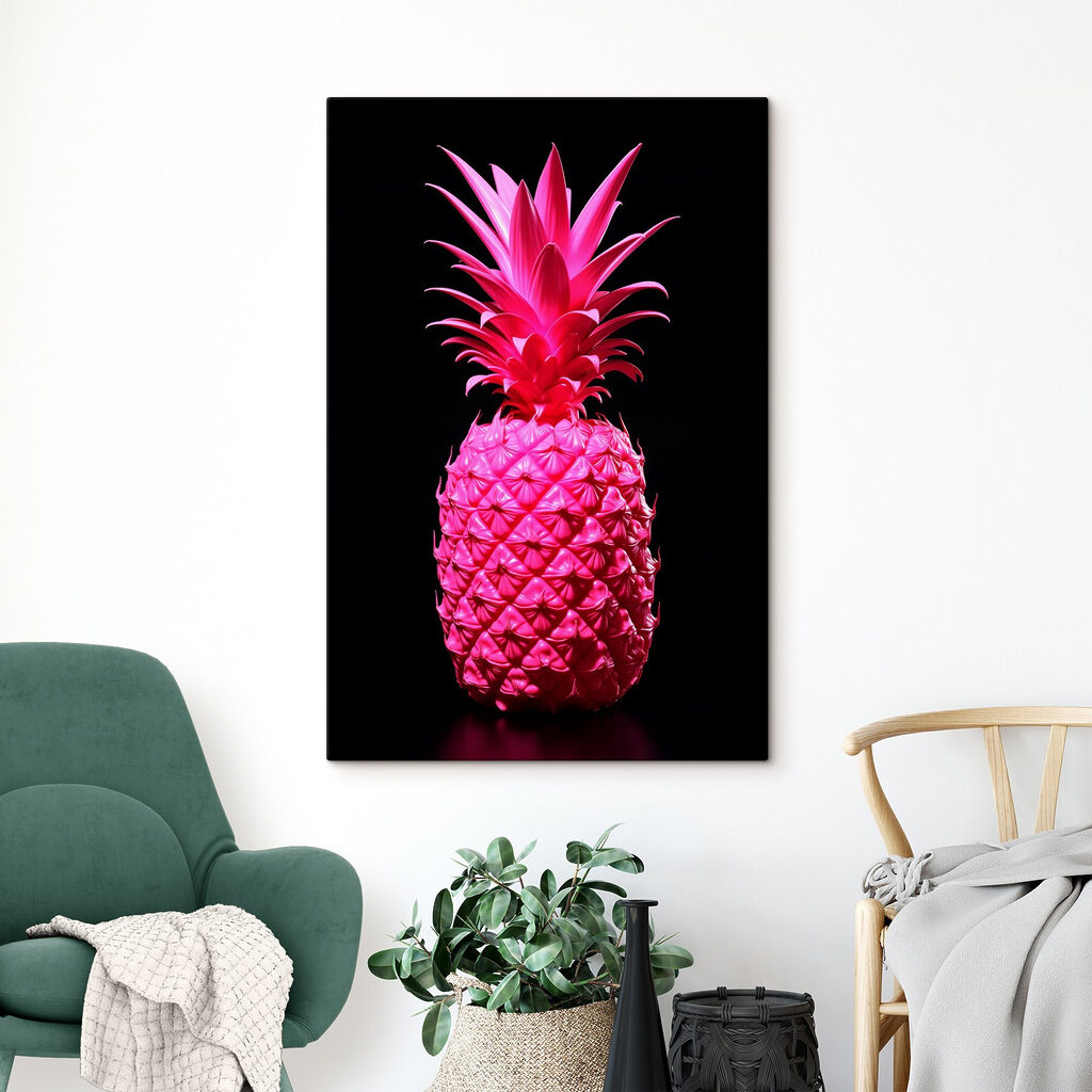 Rosa Ananas auf Schwarz — Interieur 4