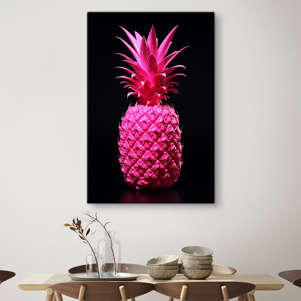Rosa Ananas auf Schwarz — Interieur 3