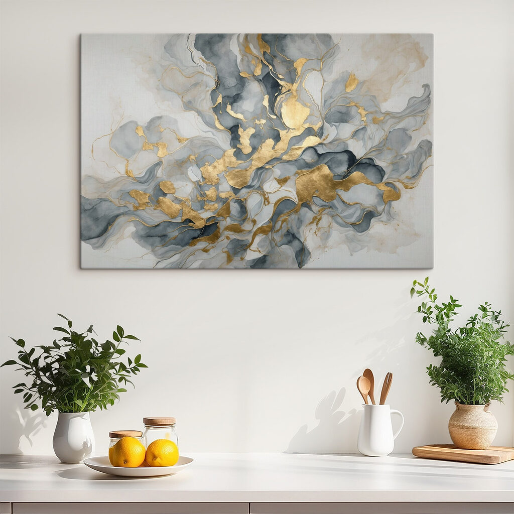 Goldschlieren in Grau — Interieur 4