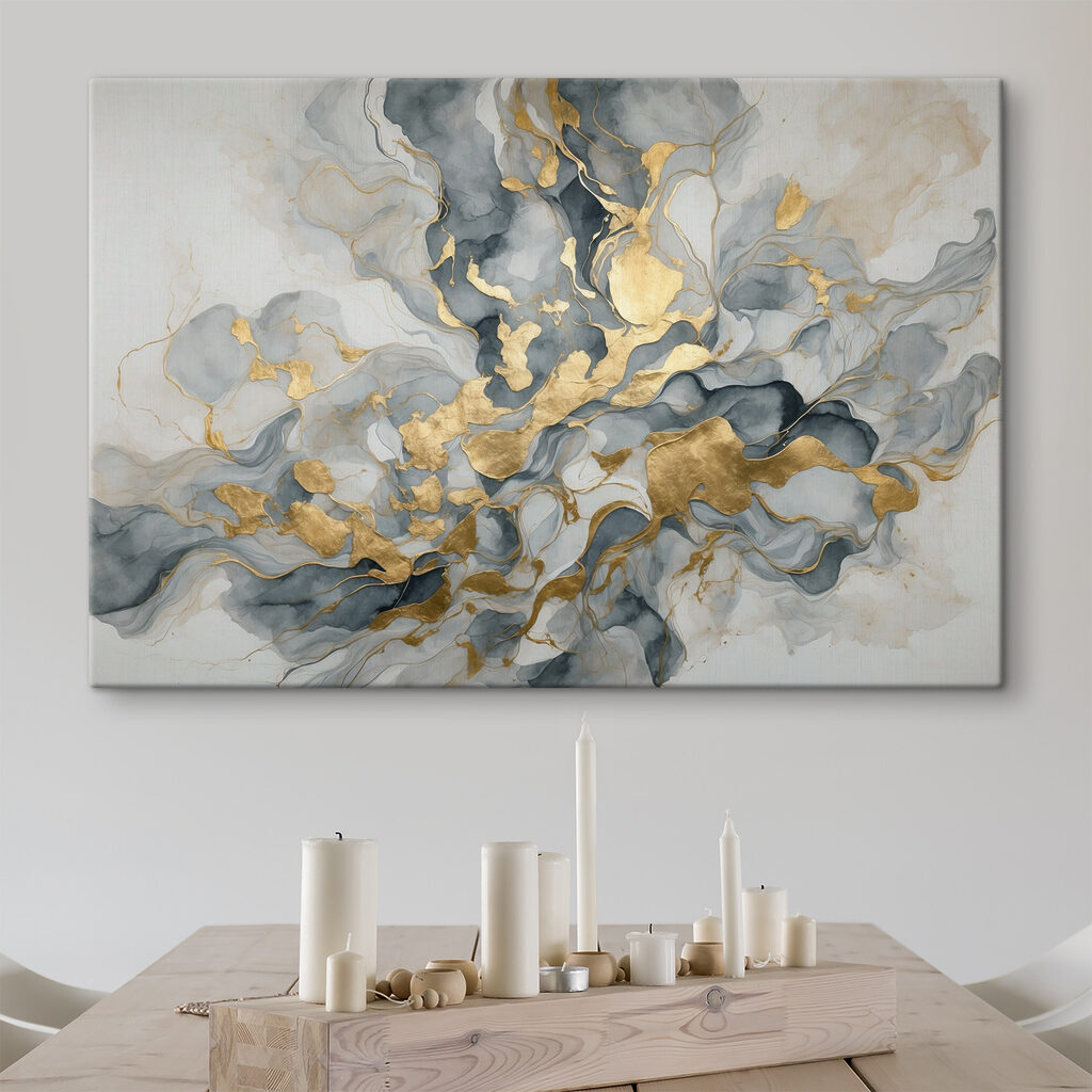 Goldschlieren in Grau — Interieur 3