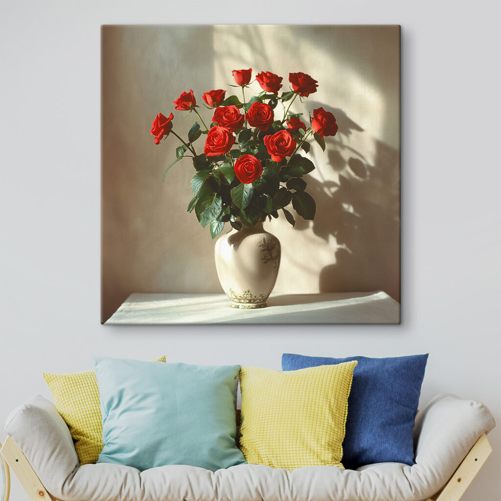 Vase mit roten Rosen — Interieur 2