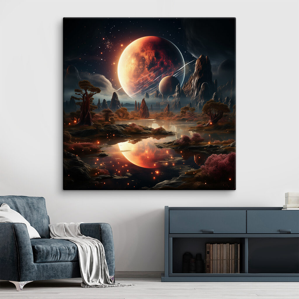 Planet über spiegelndem Wasser — Interieur 2