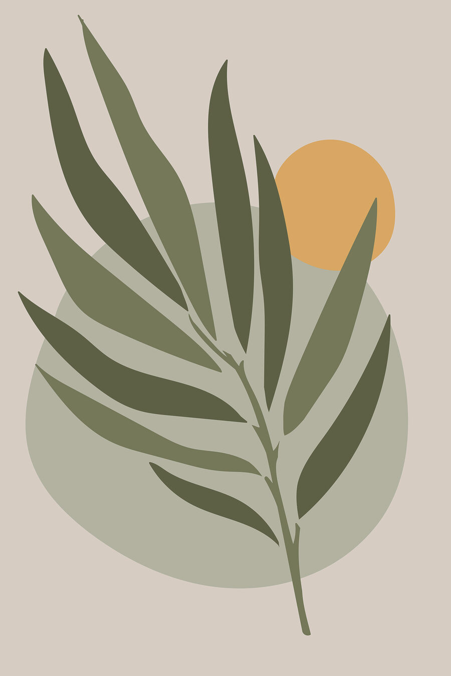 Blatt vor sanfter Sonne — ganzes Design