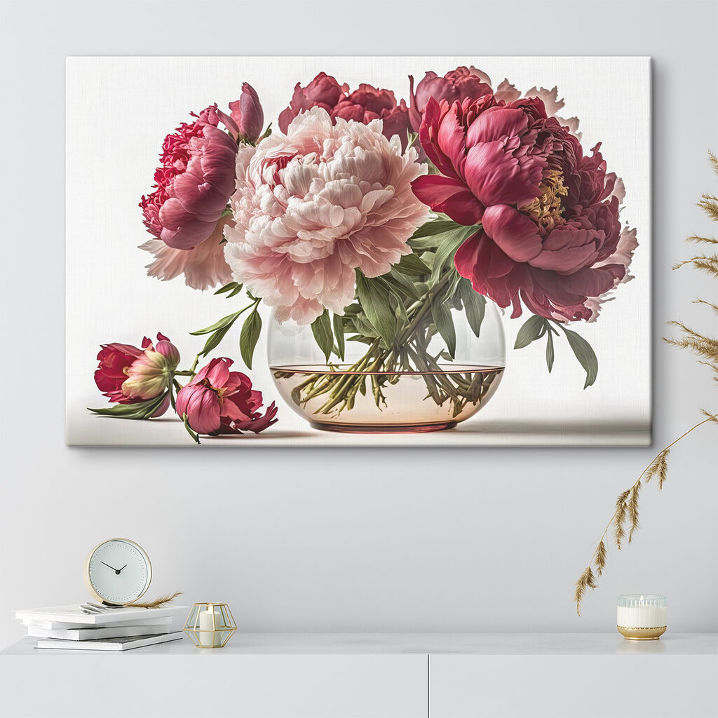 Rosa und weiße Blumen — Interieur 2