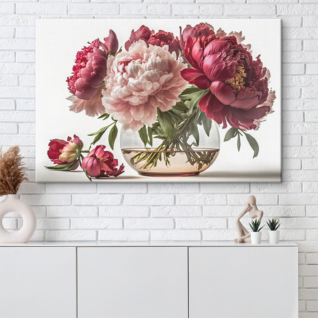 Rosa und weiße Blumen — Interieur 1