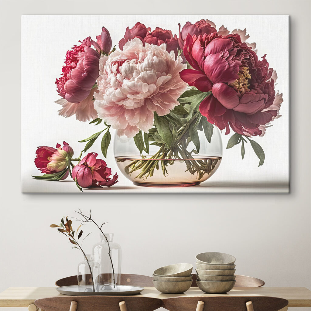 Rosa und weiße Blumen — Interieur 3