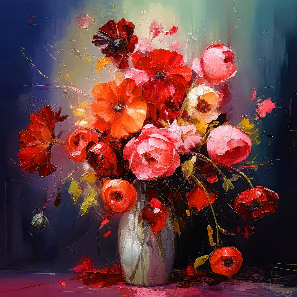 Strahlender Blumenstrauß — ganzes Design