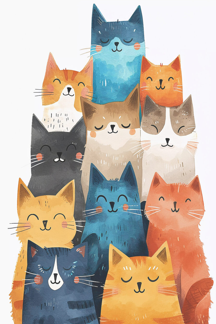 Ein Turm aus Katzen — ganzes Design