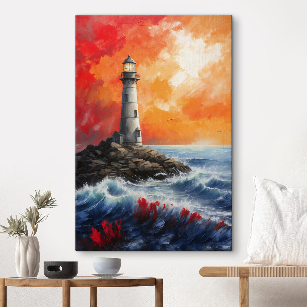 Leuchtturm auf Felsen — Interieur 1
