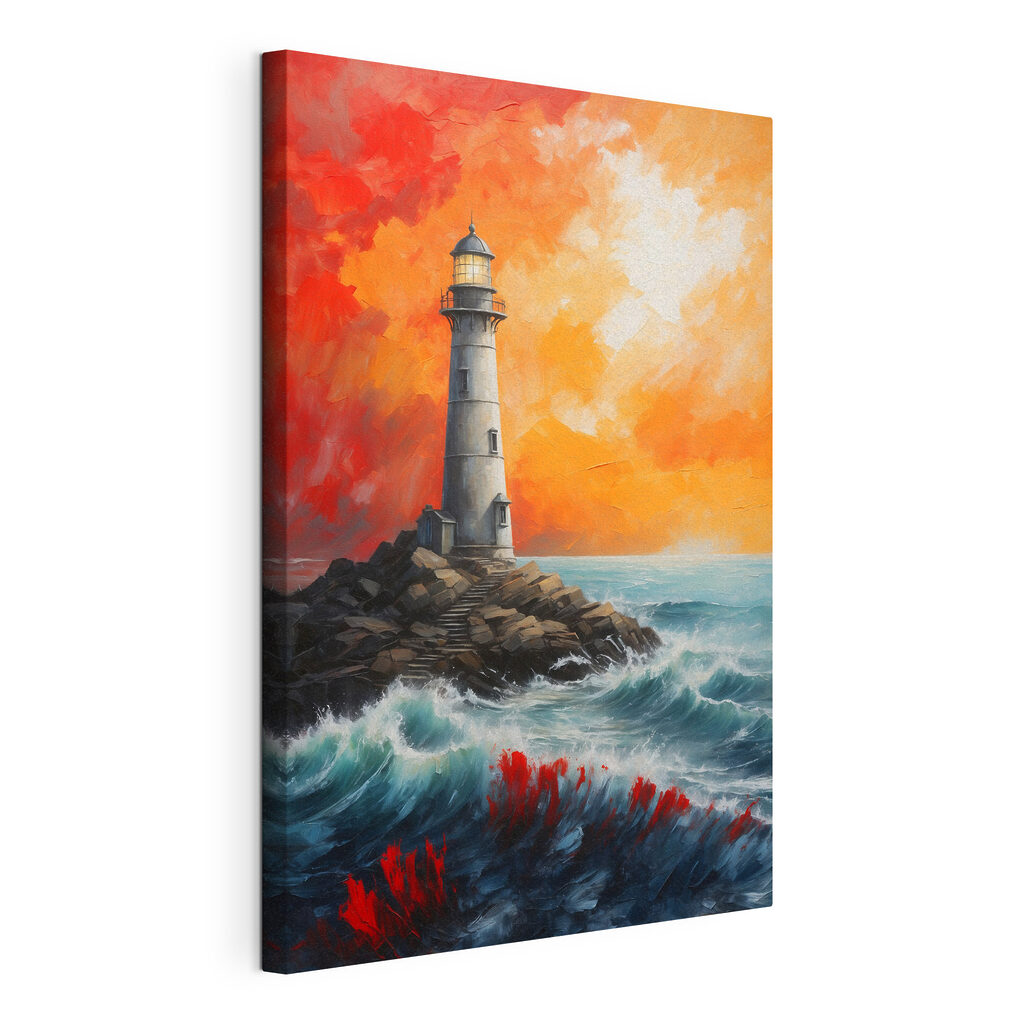 Leuchtturm auf Felsen — Produktansicht